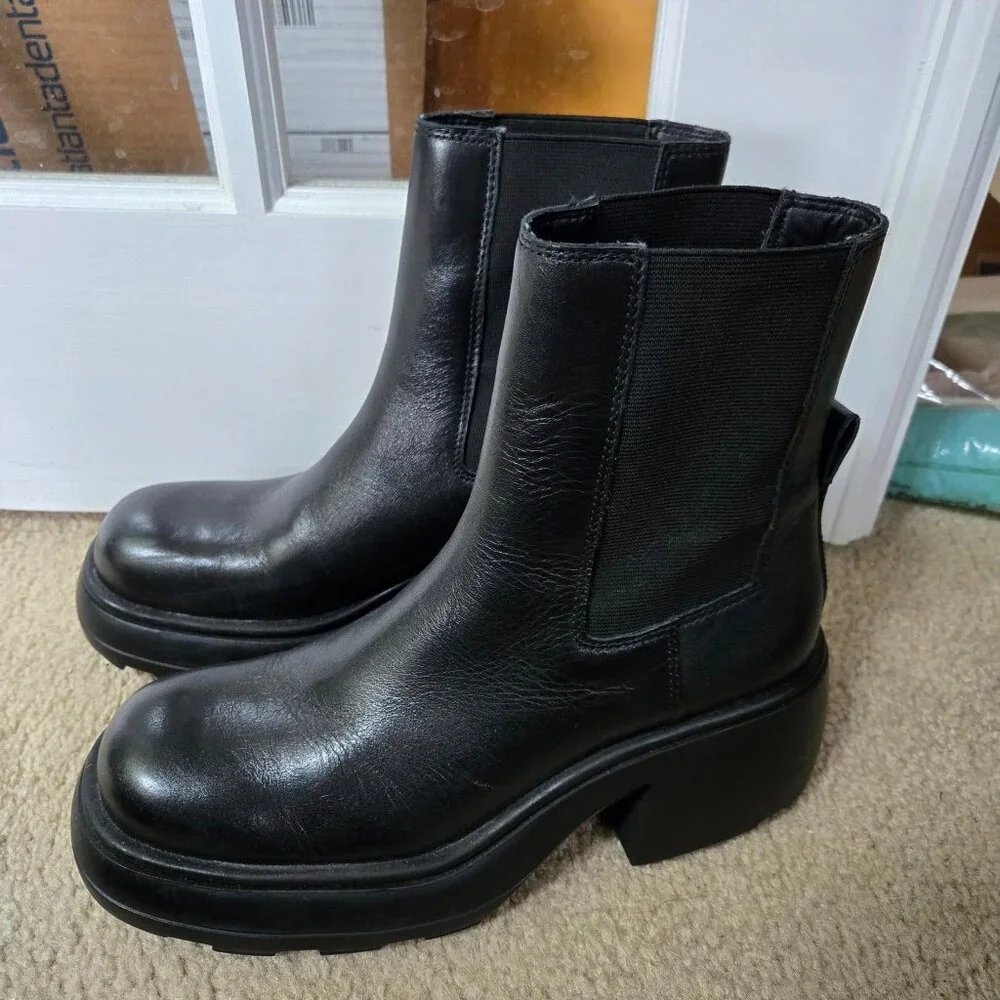 Zara Black Platform Chelsea Boots